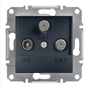 Розетка TV-SAT-SAT оконечная (1 dB) антрацит ASFORA Schneider Electric